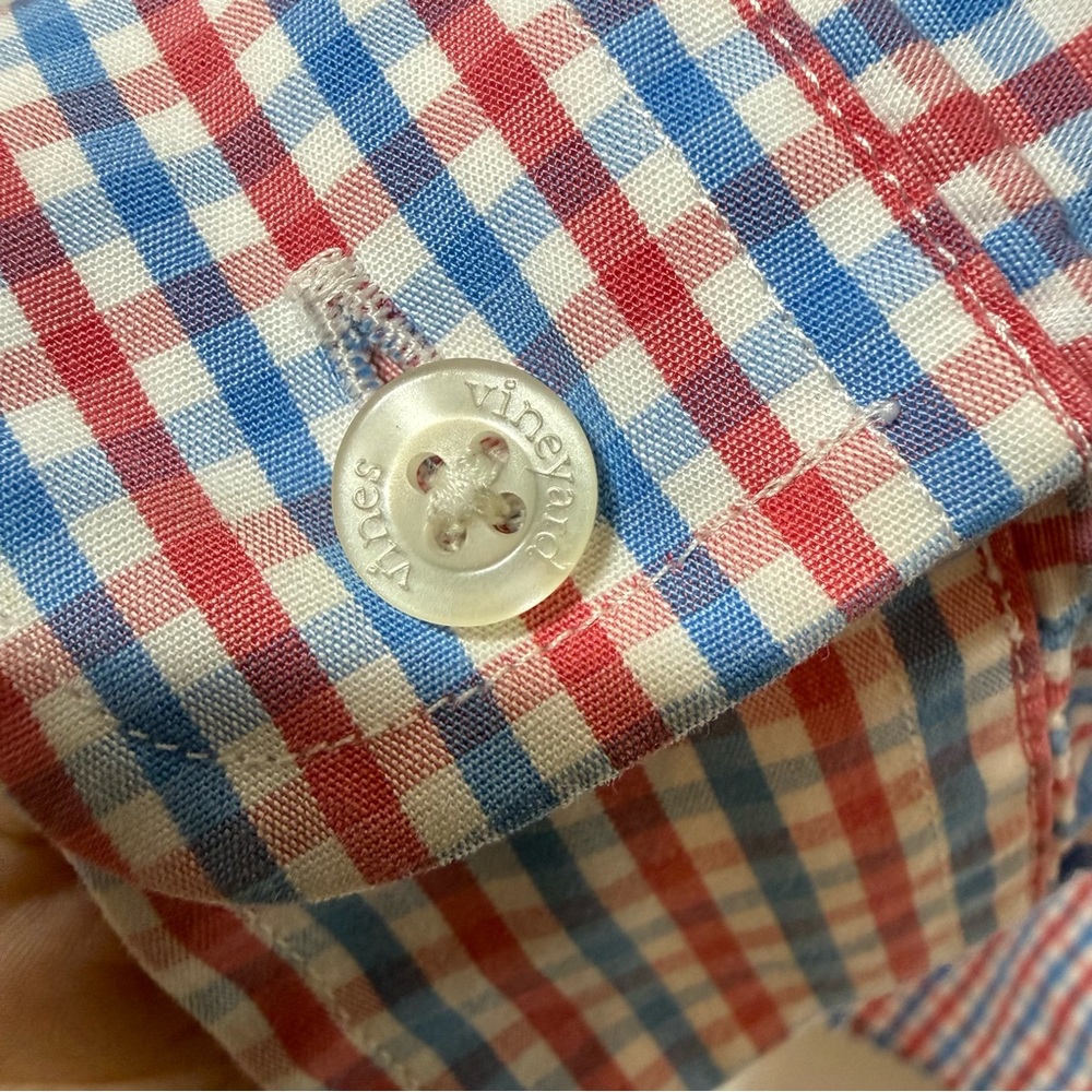 Vineyard Vines Gingham Plaid Button Long Sleeve C… - image 6